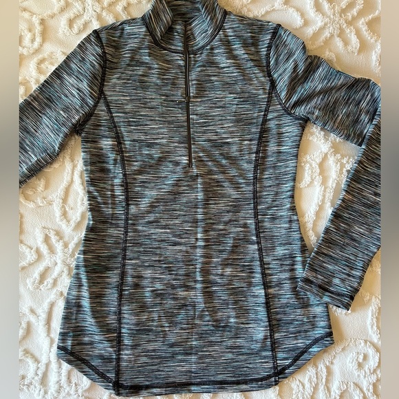 SNO SKINS Tops - Snoskins long sleeve quarter zip, grey, turquoise, white, like new , size S